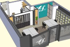 projet 3D du local vue globale, the 4th coworking Rennes